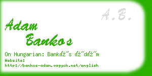 adam bankos business card